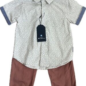 Ben Sherman Cream and Brown Kids Matching Set